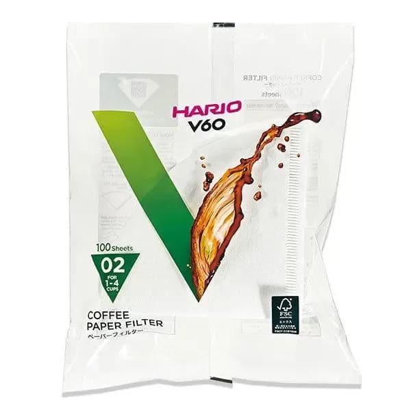 HARIO V60 білі та натуральні паперові фільтри 02 -100шт